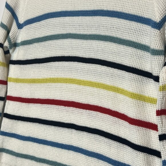 Faherty Women’s Knit Sweater Striped Cotton Cashmere Small Size Lightweight - Picture 10 of 12